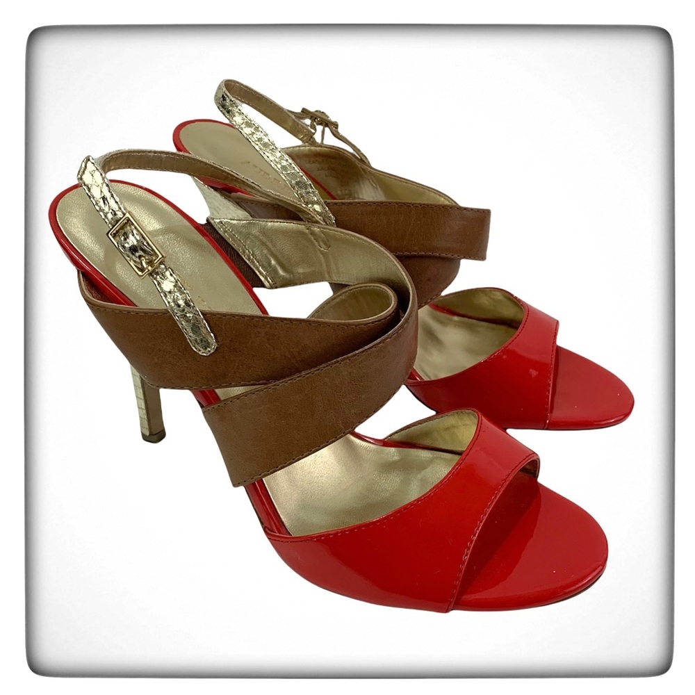 Audrey Brooke Strappy Ankle Strap Open Toe Heels